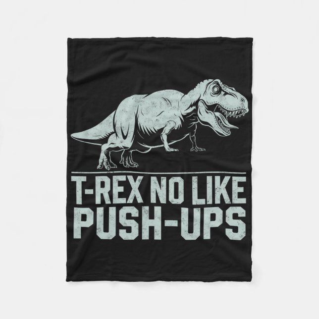 Couverture Polaire T-rex drôle n'aime pas les pompes Gym Workout dino (Devant)