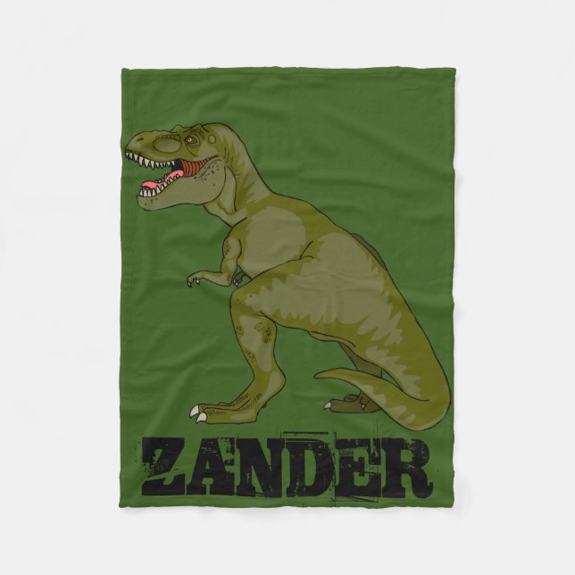 Couverture Polaire T-Rex personnalisable (Devant)