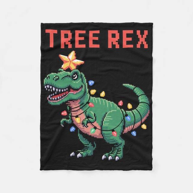Couverture Polaire T-Rex sale pull Noël dinosaure laid  (Devant)
