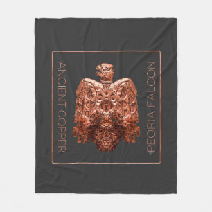 Couverture Polaire T-shirt Ancien Falcon de Peoria en cuivre restauré
