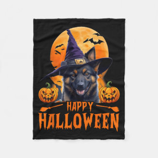 Couverture Polaire T-shirt Chien Joyeux Halloween1