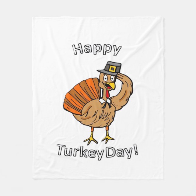 Couverture Polaire T-shirt classique de Thanksgiving (style 2) (Devant)