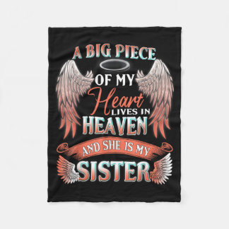 Couverture Polaire T-shirt d'anniversaire de sœur au ciel, ma sœur qu
