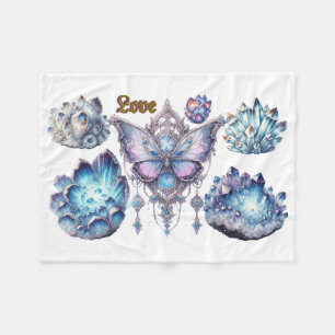 Couverture Polaire T-Shirt de base foncé avec cadre floral papillon d