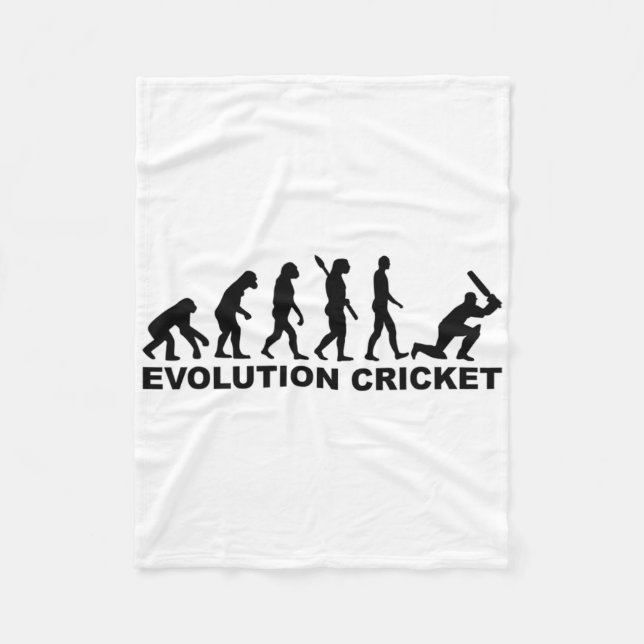 Couverture Polaire T-shirt de cricket Evolution Of Man  (Devant)