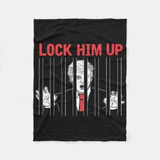 Couverture Polaire T-shirt de protestation anti-Trump Lock Him Up