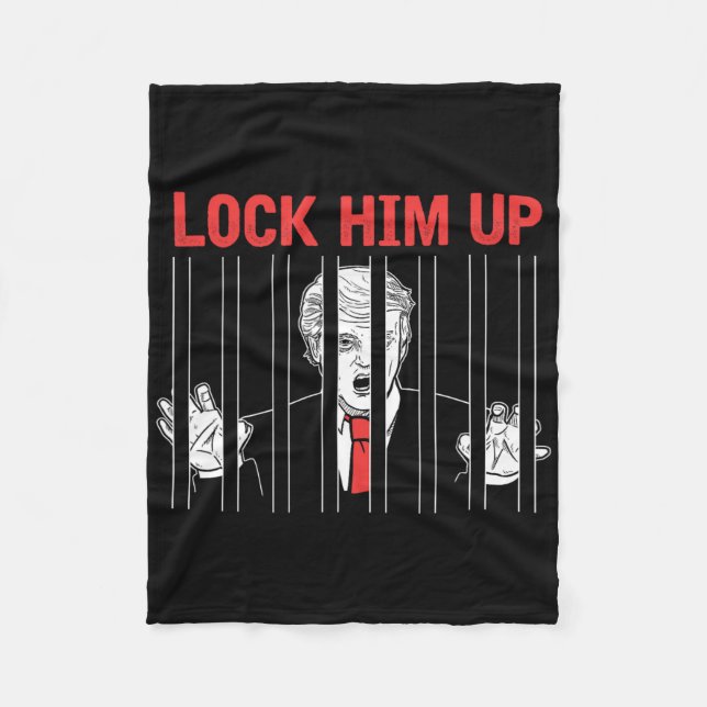 Couverture Polaire T-shirt de protestation anti-Trump Lock Him Up  (Devant)