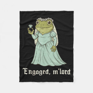 Couverture Polaire T-shirt drôle de grenouille de fiançailles pour co