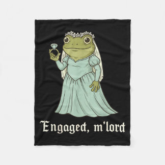 Couverture Polaire T-shirt drôle de grenouille de fiançailles pour co