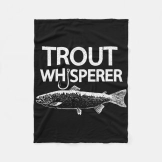 Couverture Polaire T-shirt drôle de pêcheur à la mouche Chuchoteur de