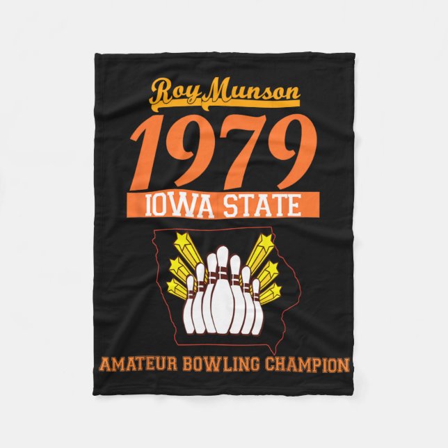 Couverture Polaire T Shirt Drôle Roy Munson Roi Quille Bowling 2  (Devant)