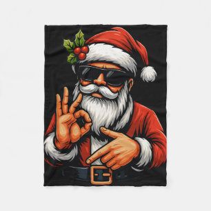 Couverture Polaire T-shirt drôle Six Seven 6 7 Meme Santa Noël Hommes