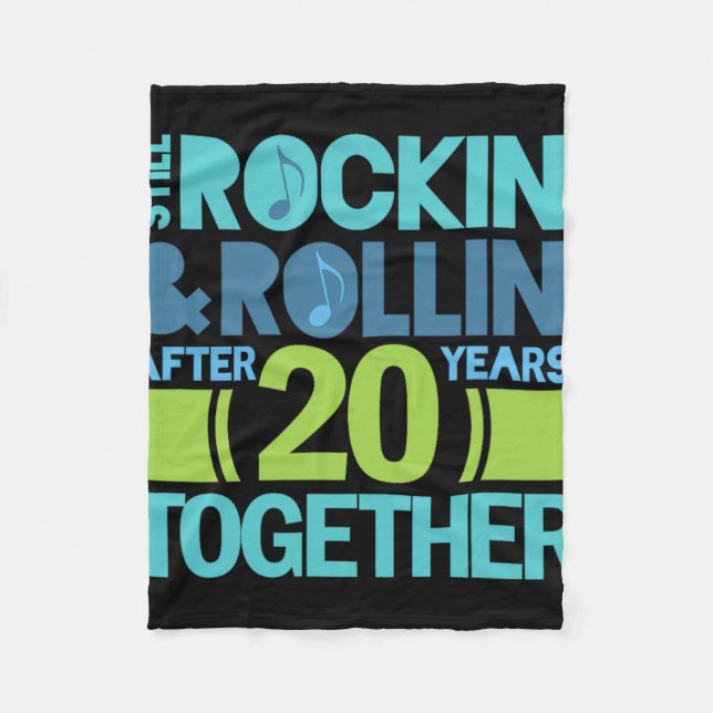 Couverture Polaire T-shirt du 20e anniversaire 20 ans ensemble Couple (Devant)