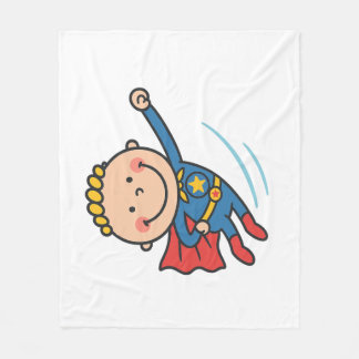 Couverture Polaire T-shirt enfant volant Superhero de dessin animé