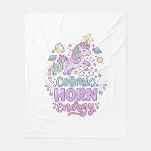 Couverture Polaire T-shirt graphique pastel mignon énergie corne cosm
