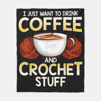 Couverture Polaire T-shirt Knitter Crochet Café Et Amant