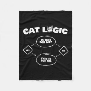 Couverture Polaire T Shirt Logique De Chat Drôle Nouveau Cadeau Pour