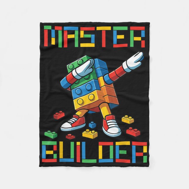 Couverture Polaire T-shirt Master Builder Blocs de construction Briqu (Devant)