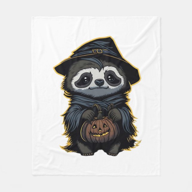 Couverture Polaire T-Shirt Oversized paresseux Halloween (Devant)