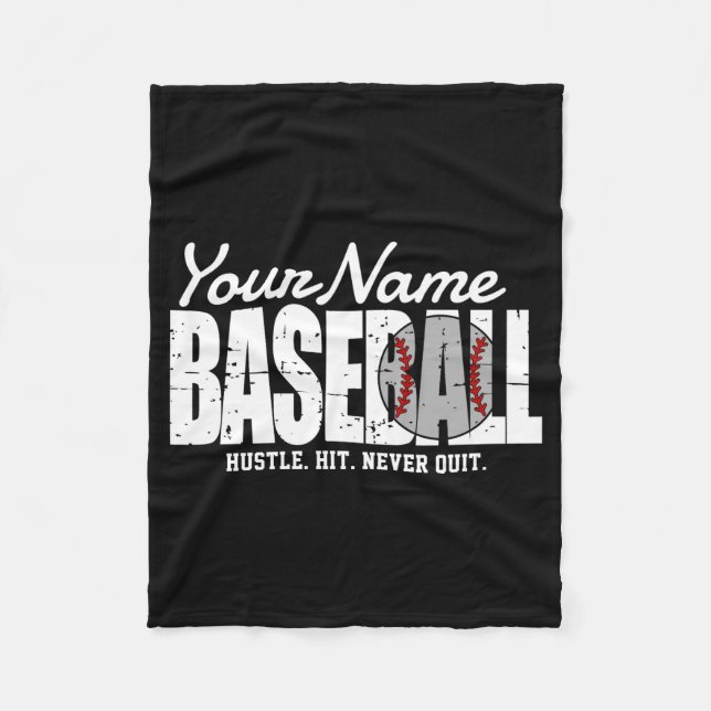 Couverture Polaire T Shirt Rétro Baseball Ajouter Nom Rayures Équipe  (Devant)