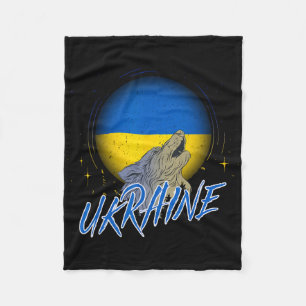 Couverture Polaire T-shirt Ukraine Ukraine Loups Vintage Rétro Ukrain
