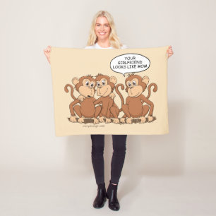 Couverture Polaire Ta copine a l'air d'un singe drôle