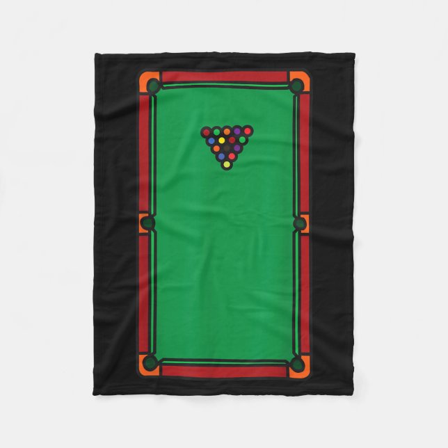 Couverture Polaire Table de billard Funny Lazy Easy Dernier moment Ha (Devant)