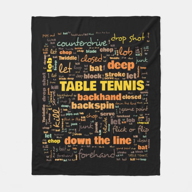 Couverture Polaire Table Tennis Terminology Commonly Used Terms   (Devant)
