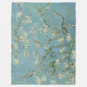 Couverture Polaire Tableau des fleurs d'amandes de Van Gogh
