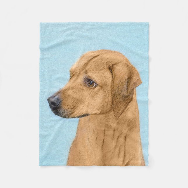Couverture Polaire Tableau Rhodesian Ridgeback - Art Chien original (Devant)