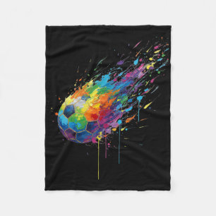 Couverture Polaire Taches de peinture Tie-dye Joueur de football Fans