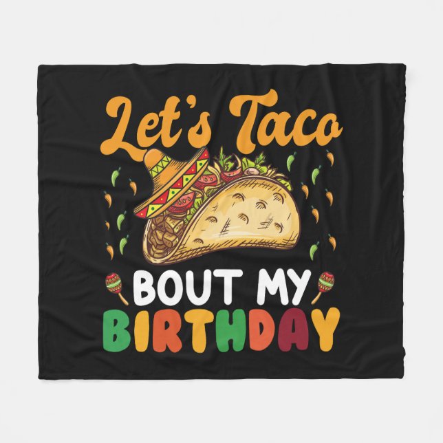 Couverture Polaire Taco Bout My Birthday Cinco De Mayo Party (Devant (Horizontal))