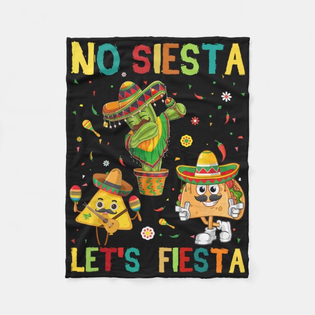 Couverture Polaire Taco Cinco 5 De Mayo No Siesta Let Fiesta Funny Ki (Devant)