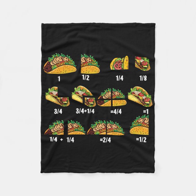 Couverture Polaire Taco Fraction Math Enseignants Retour À L'École Ed (Devant)