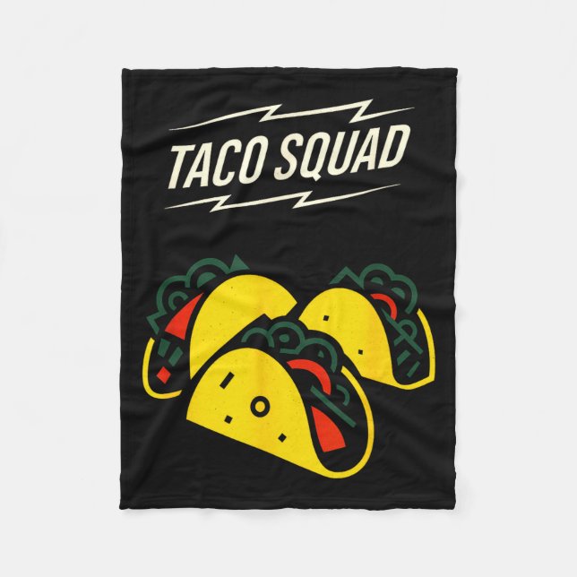Couverture Polaire Taco squad - Cinco Mayo nourriture mexicaine drôle (Devant)