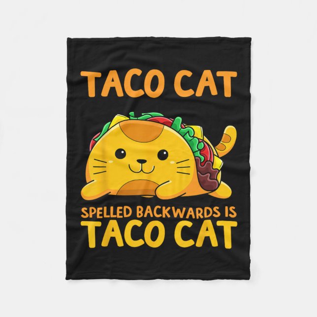 Couverture Polaire Tacocat épelé à l'envers Chemise Taco Cat Cinco De (Devant)