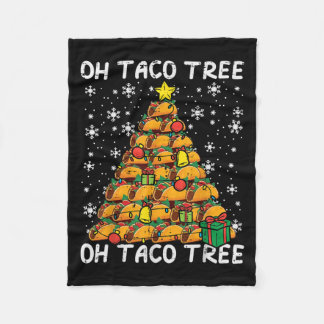 Couverture Polaire Tacos Christmas Tree Funny Xmas Foodie Mexican Men