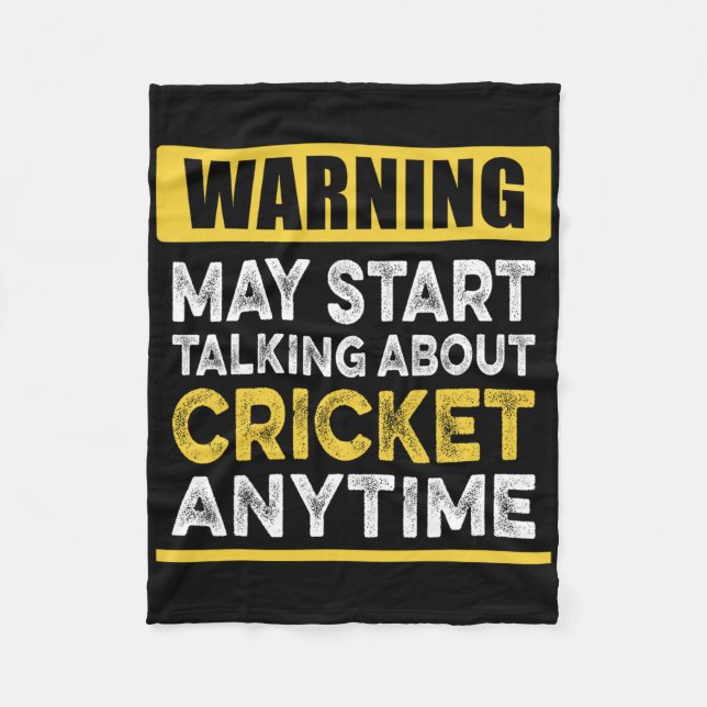 Couverture Polaire Talking About Cricket Anytime Funny Cricket Player (Devant)