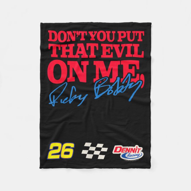 Couverture Polaire Talladega Nights Don't Put That Evil On Me Funny M (Devant)