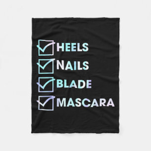 Couverture Polaire Talons Ongles Lame Maa Dessin Drôle