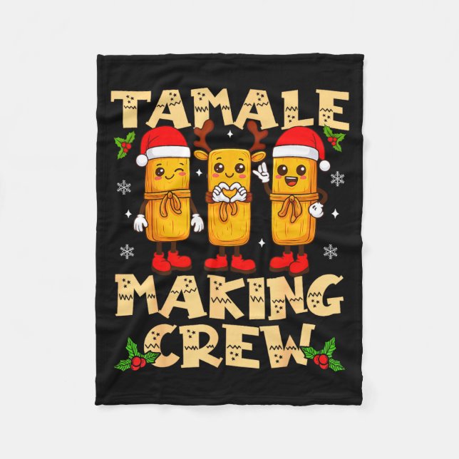 Couverture Polaire Tamale Making Crew Tamale Season Funny Mexican Chr (Devant)
