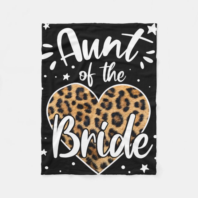 Couverture Polaire Tante de la mariée je l'aimais d'abord jolie léopa (Devant)