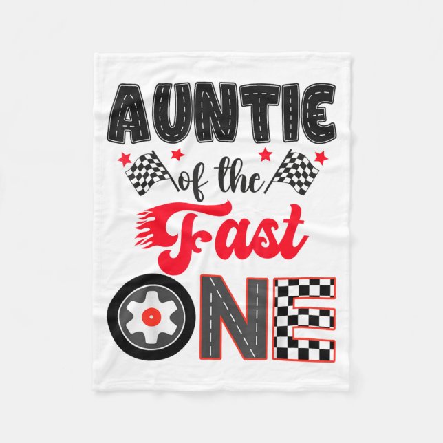 Couverture Polaire Tante du rapide papa de course automobile 1er anni (Devant)