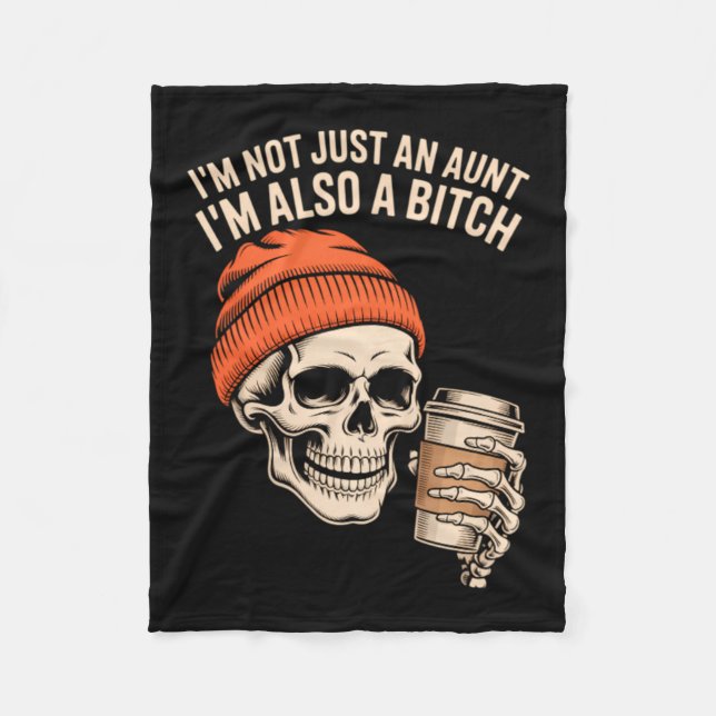 Couverture Polaire Tante Funny Skeleton Tatie (Devant)