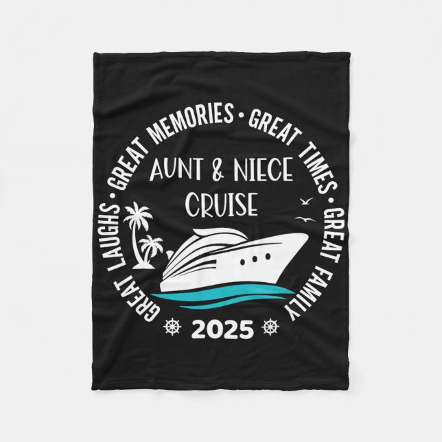 Couverture Polaire Tante Niece Voyage de croisière 2025 vacances d'ét (Devant)