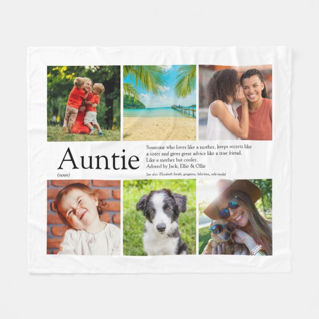 Couverture Polaire Tante Tante Définition Collage de Photos (Devant (Horizontal))