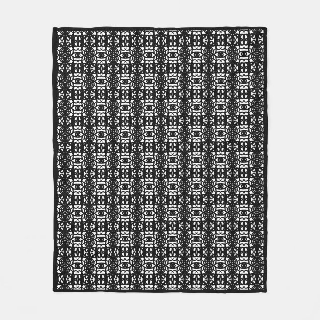 Couverture Polaire Tao élégant noir et blanc moderne (Devant)