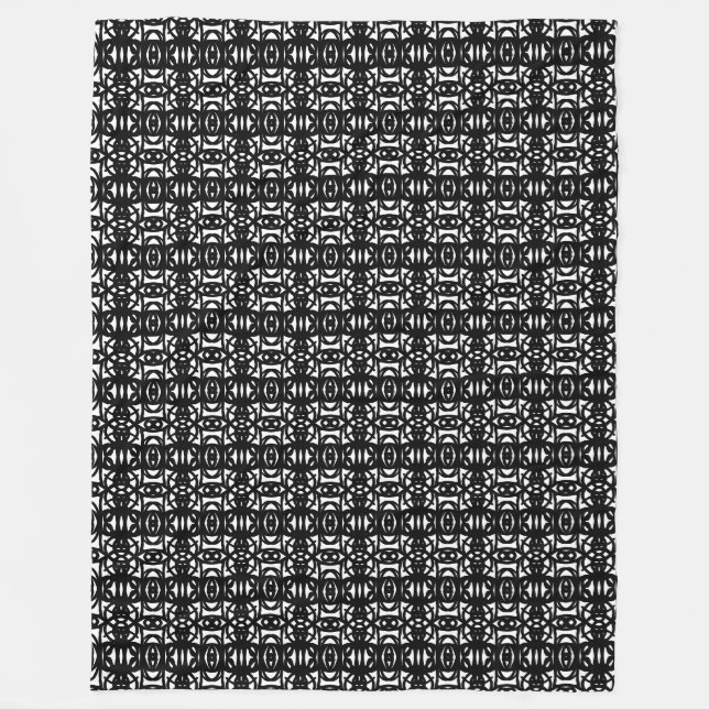 Couverture Polaire Tao Fleece Blanket moderne noir et blanc (Devant)