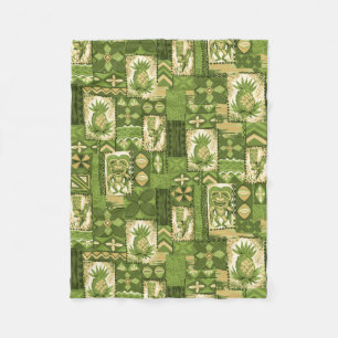 Couverture Polaire Tapa vintage hawaïen de Pomaika'i Tiki