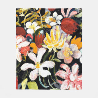 Couverture Polaire Tapis de fleurs 